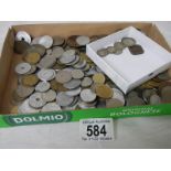 A mixed lot of foreign coins.
