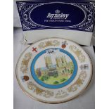 A boxed Aynsley Lincoln Cathedral commemorative plate.
