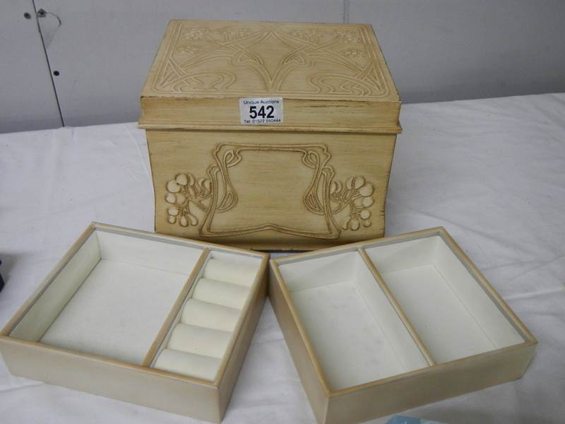 A good quality Macintosh style jewellery box, 24 cm 2ide, 20 cm deep, 20 cm high. - Image 8 of 8