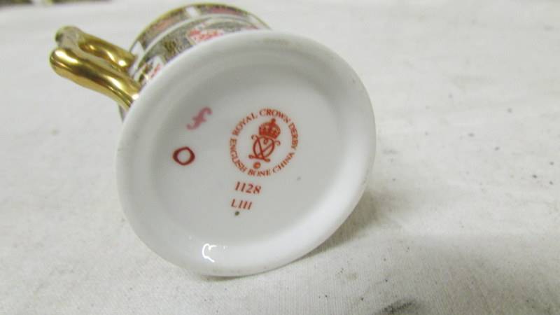 A miniature Royal Crown Derby loving cup in good condition. - Image 3 of 3
