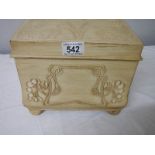 A good quality Macintosh style jewellery box, 24 cm 2ide, 20 cm deep, 20 cm high.