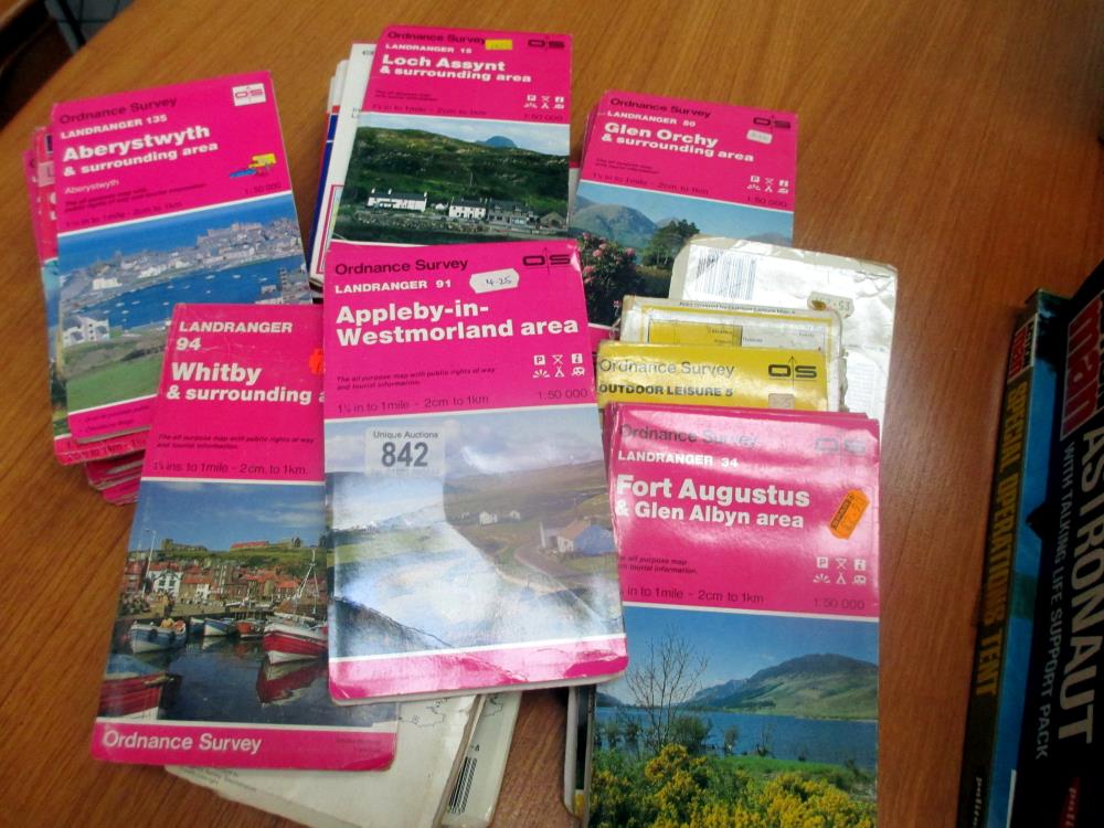 A large quantity of ordinance survey maps & other maps