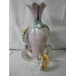 An unusual mid 20th century scrolly leg vase, in good condition, 35 cm tall.