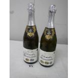 2 bottles of vintage Russian champagne.