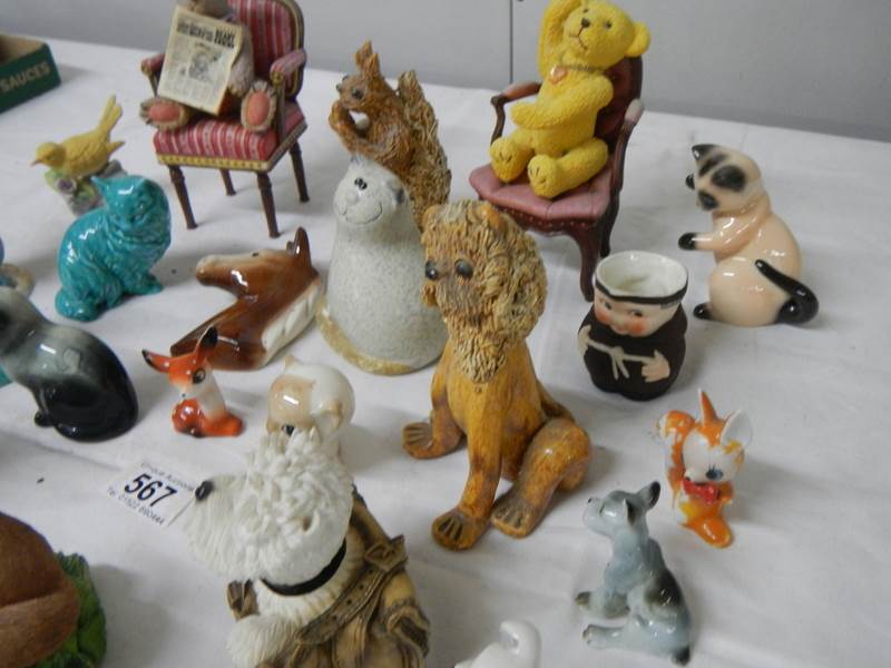 Approximately 24 assorted china animals etc., including dogs, bears on chairs etc. - Image 5 of 6