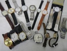 16 ladies and gents wrist watches.