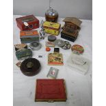 An interesting lot including advertising items, boxes, Book of Common Prayer etc.