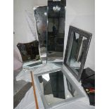 4 good quality mirrors and a gold frame measuring 63 x 53 cm.