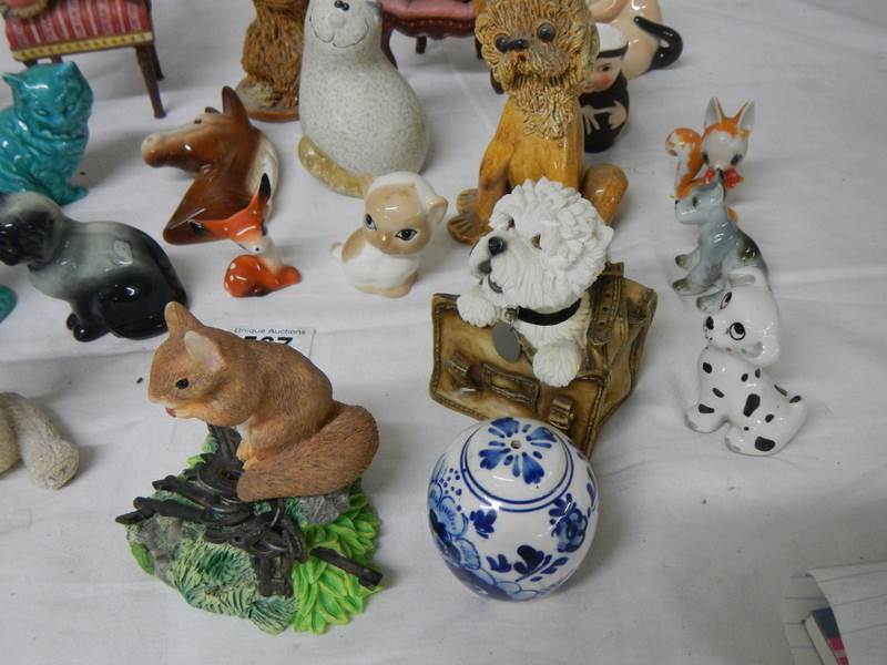 Approximately 24 assorted china animals etc., including dogs, bears on chairs etc. - Image 6 of 6