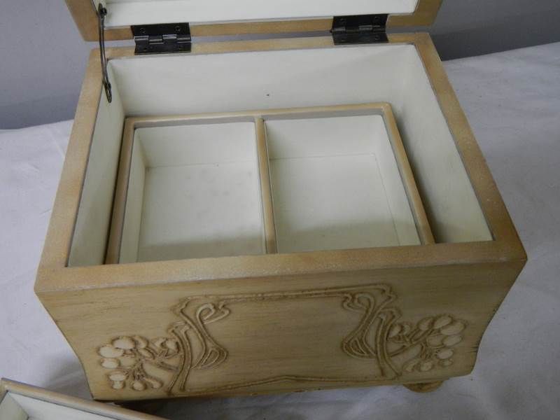 A good quality Macintosh style jewellery box, 24 cm 2ide, 20 cm deep, 20 cm high. - Image 6 of 8