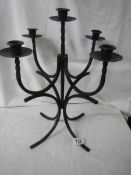 A 5 branch candelabra, 40 cm tall.