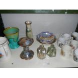 A mixed lot of china and glass ware including commemorative.