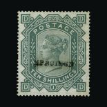 Great Britain - QV (surface printed) : (SG 128s) 1867-83 wmk Cross 10s greenish grey, DD, ovptd.