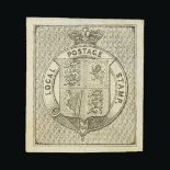 Bradbury Wilkinson Collection : GREAT BRITAIN: LOCAL POSTAGE STAMP essays, Coat of Arms design