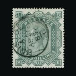 Great Britain - QV (surface printed) : (SG 135) 1867-83 wmk Anchor 10s greenish grey, BE, neat