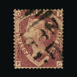 Great Britain - QV (line engraved) : (SG 53) 1870 1½d rose-red (plate 1) ERROR of lettering OP-PC,