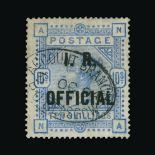 Great Britain - Officials : (SG O10) 1884-88 INLAND REVENUE 10s ultramarine, NA, centred to right,