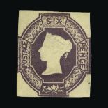 Great Britain - QV (embossed) : (SG 59wk) 1847 6d dull lilac, watermark inverted and reversed,