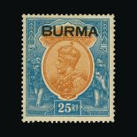 Burma : (SG 18) 1937 KGV Stamp of India ovpt 'Burma' 25r Orange & Blue l.m.m. (Overall gum