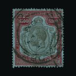 Malaya - Straits Settlements : (SG 240c) 1921-33 Script $100 black and carmine/blue fine used with