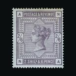 Great Britain - QV (surface printed) : (SG 175) 1883-84 blued paper 2s6d lilac, NA, centred to