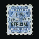 Great Britain - Officials : (SG O10s) 1884-88 INLAND REVENUE 10s ultramarine, CF, ovptd. SPECIMEN