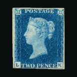 Great Britain - QV (line engraved) Great Britain - QV (line engraved) : (SG 5) 1840 2d blue, plate