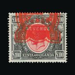 Kenya Uganda and Tanganyika Kenya Uganda and Tanganyika : (SG 105) 1922-7 Script £100 red and