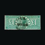 Great Britain - Officials Great Britain - Officials : (SG O16) 1887-92 INLAND REVENUE £1 green,