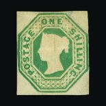 Great Britain - QV (embossed) Great Britain - QV (embossed) : (SG 55) 1854 1s green, Die 2, clear