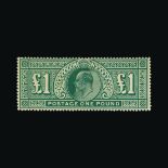 Great Britain - KEVII Great Britain - KEVII : (SG 266) 1902-10 DLR £1 dull blue-green, light toning,