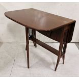 Mahogany Sutherland Table, on tapered legs, 76cmW