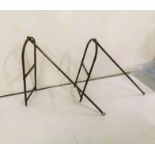 2 Antique Brass Coat Hangers, pivoting