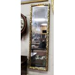 A long rectangular shaped gilt Wall Mirror & 5 other mirrors incl. 1 table mirror (6)