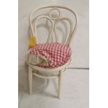 Small Pine Kitchen Chair with curved back (& cushion)