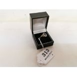 18 ct gold Sapphire and 0.50 Diamond Ring, size L - 6