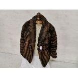 Fine Fur Coat (striped fur), lined, size 12 approx., good condition