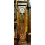 20thC Italian Marquentry inlaid grandmother clock, "Versailles", the gilt brass dial with Roman