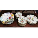 Large group of Dinner Plates (3 sizes) - Mikado, Japan & Set 12 Royal Pip Porcelain Plates (un-
