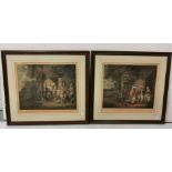 Pair of Antique Lithographs after “Bigg” – “The Husbands Return from Labour” & “The Sailor Boys