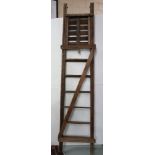 Wooden folding 6- rung ladder, 2.4 m high