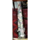 3 x rolls of Sanderson fabric (black floral), 1.5m long (width unknown, rolls incomplete)