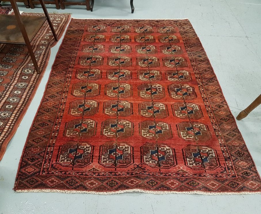 Old Persian Beluchi Tribal Rug, with a traditional Bokhara Design, 1.85 x 1.28m