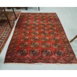 Old Persian Beluchi Tribal Rug, with a traditional Bokhara Design, 1.85 x 1.28m