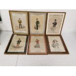 A set of 6 x 1960s reproduction prints of music hall singers, Vance, Ginger, Lloyd etc (6)