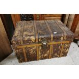 2 old metal chests/trunks