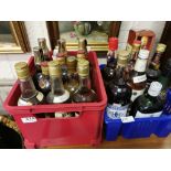 2 boxes of liquor – Bells & Teachers and other whisky etc, Bacardi, brandy, Johnnie Walker,
