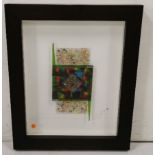 BERNIE HOPKINS, “Peace Meal”, a mosaic glass collage, dated 2007, boxed, 48cm x 58cm (incl. frame)