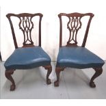 Set of 10 Chippendale Style Dining Chairs (mid 20thC), on ball and claw feet, incl. a pair of