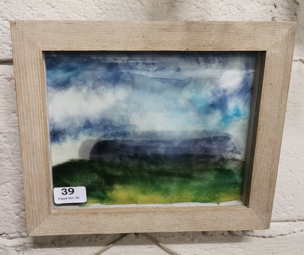 “The Dolmen”, by McGuinness, mixed media, 30.5cm x 25.5cm (incl. frame)